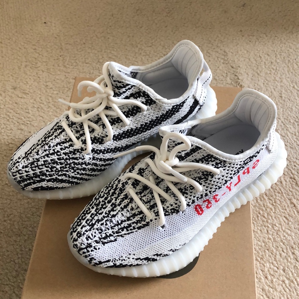 Adidas Yeezy Boost 350 Zebra Shoes Sneakers - Picture 4 of 12